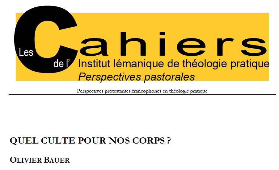 Les Cahiers de l'ILTP - Olivier Bauer - 2021