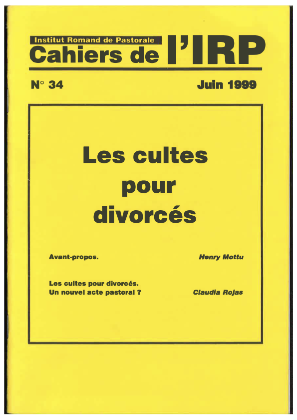 Cahiers IRP - Les cultes pour divorcés - 1999/34