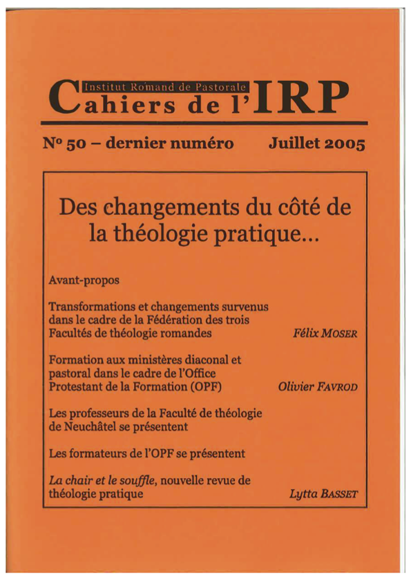 Cahiers IRP - Du changement du côté d el athéologie pratique... - 2005/50
