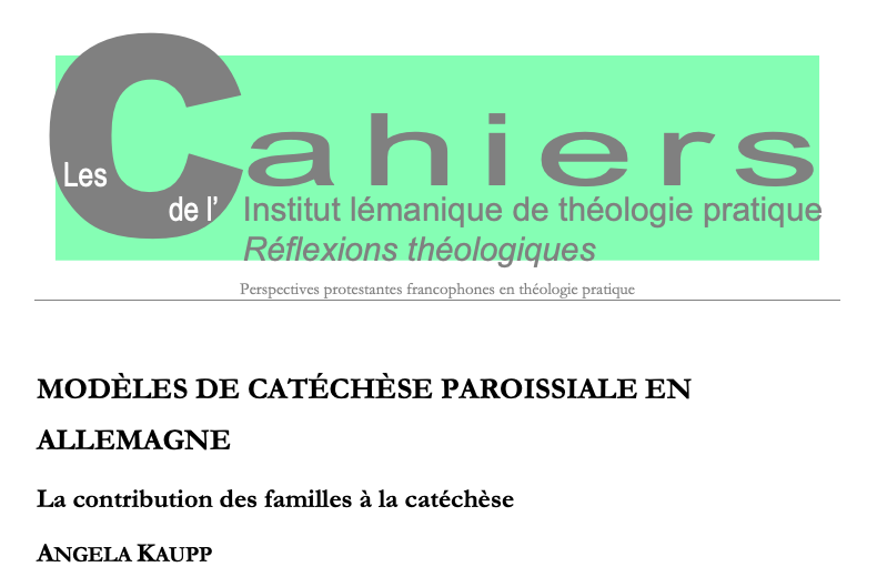 Les Cahiers de l'ILTP - Angela Kaupp - 2018